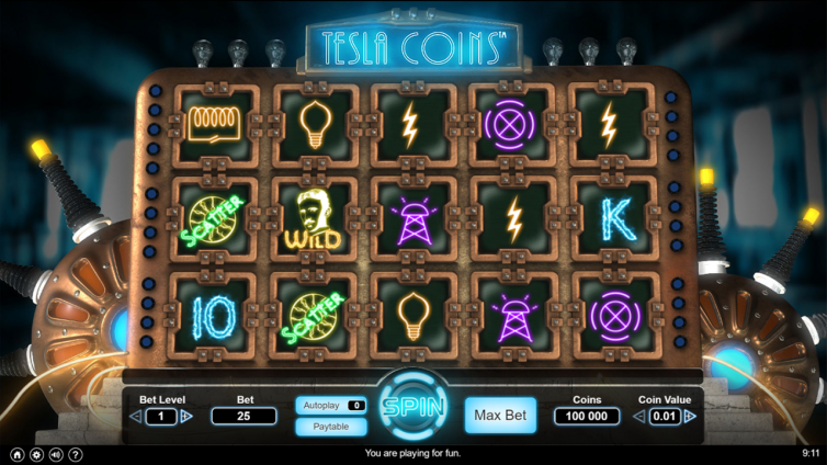 Tesla Coins – Video slot game